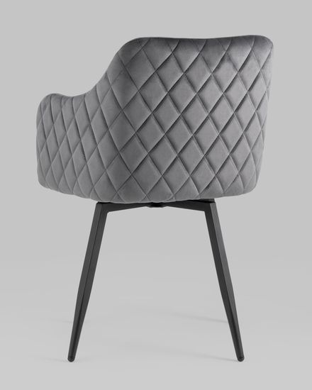 Стул Ника вращающийся велюр серый 2 шт