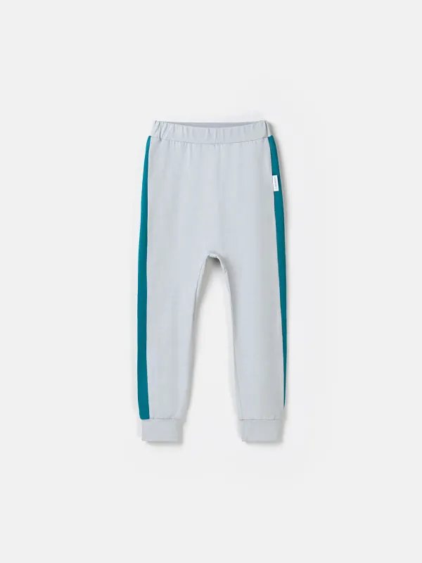 Брюки со спущенным шагом и лампасами 