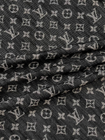 Джинса (деним) хлопковая Louis Vuitton графитовая лого