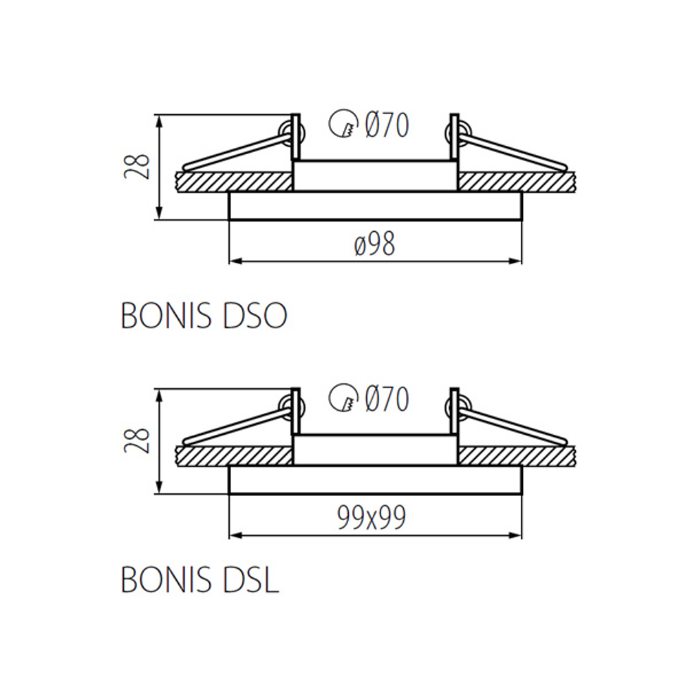 Светильник точечный для потолка KANLUX BONIS DSO-C