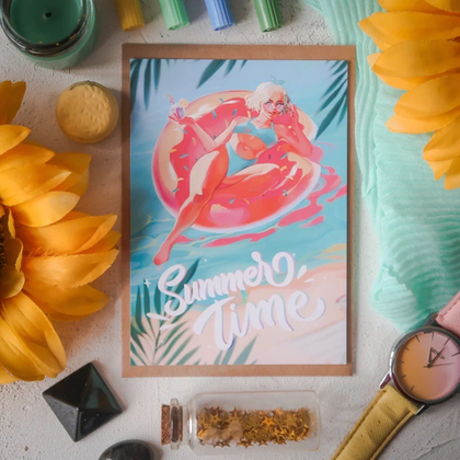 CARD SUMMER TIME