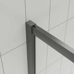 Душевой уголок Veconi Evo E3-GR-10090-12-C9 100х90 стекло тонированное матовое/профиль брашированный графит