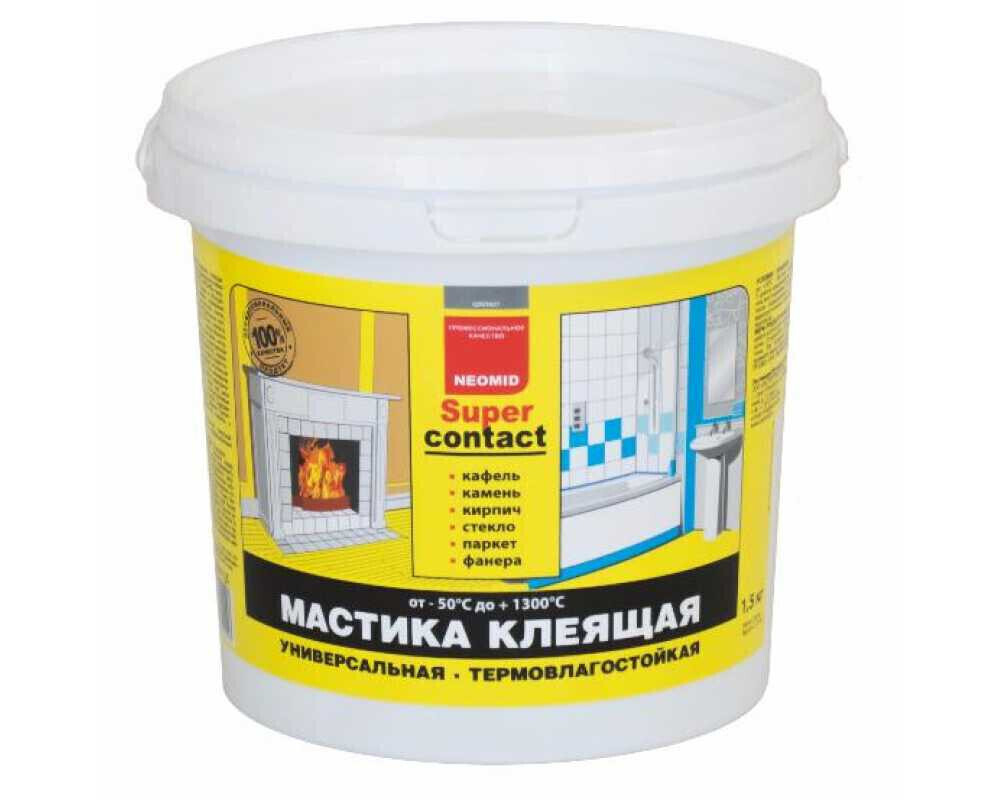 Мастика клеящая Neomid Supercontact термовлагостойкая 1300 C 1,5 кг