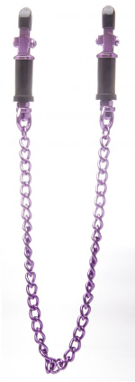 Фиолетовые зажимы для сосков Vice Nipple Clamps (Цвет: фиолетовый)