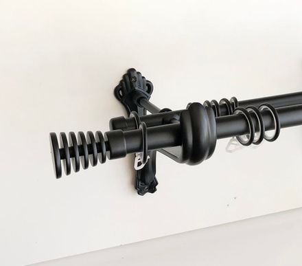 Карниз кованый консольный Конус скан d20/16 двухрядный, цвет черный