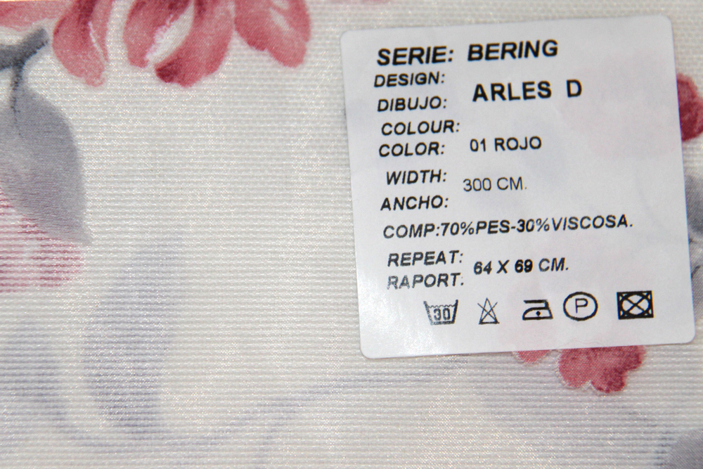 Ткань для штор Bering Arles D 01 Rojo