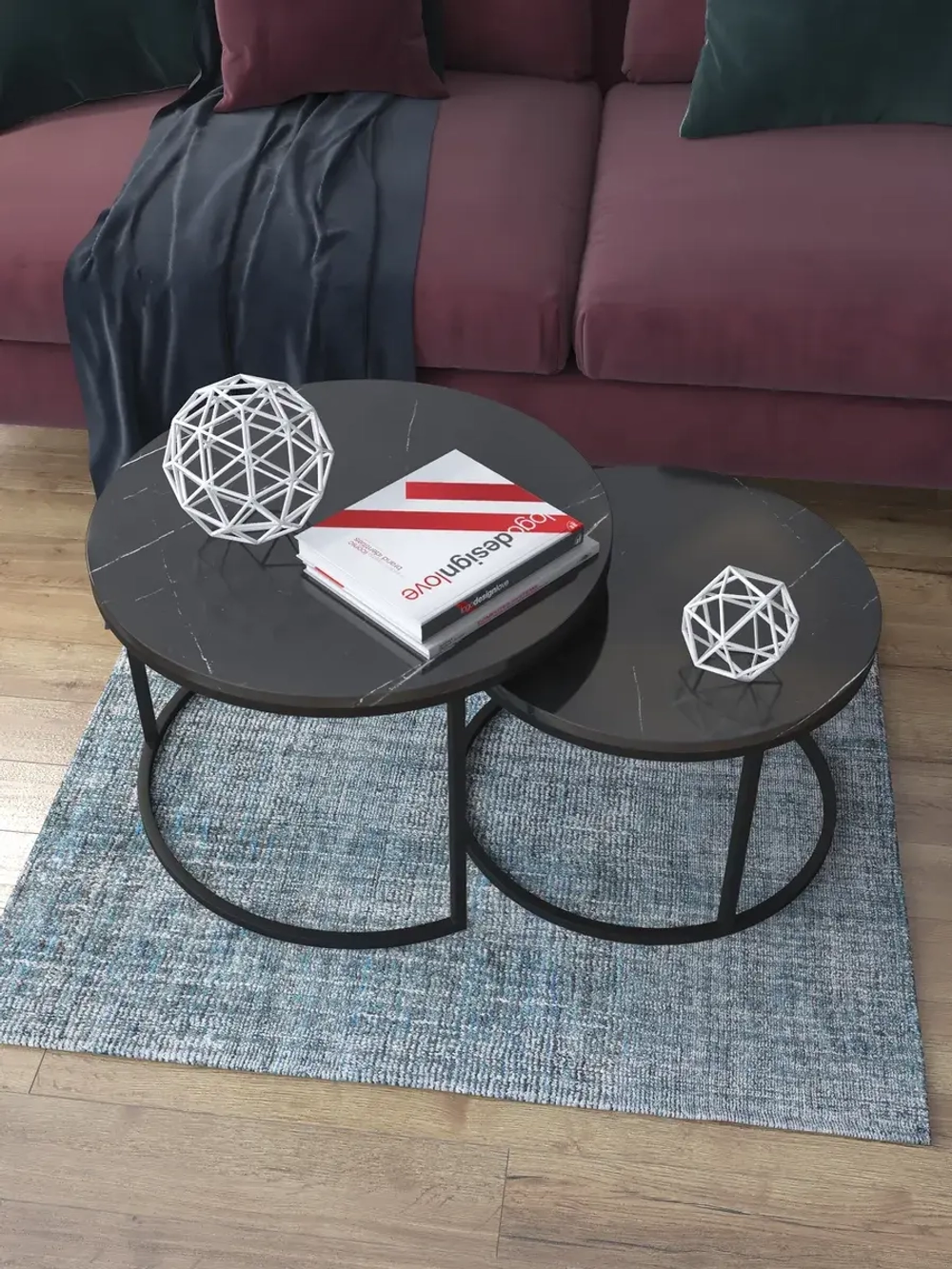 Комплект журнальных столов Акцент - ЧЧГ - МДФ в ПВХ