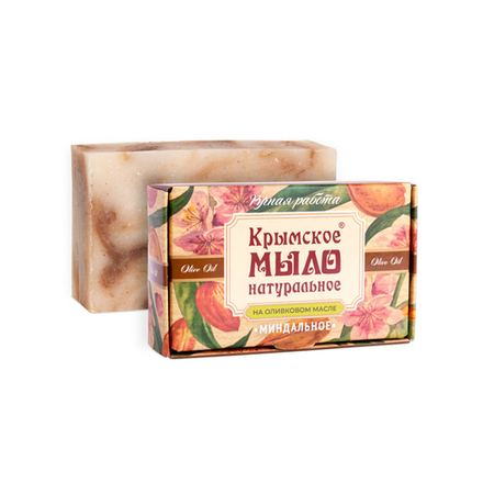 Крымское натуральное мыло на оливковом масле Миндальное, 100 г (2,05 б)