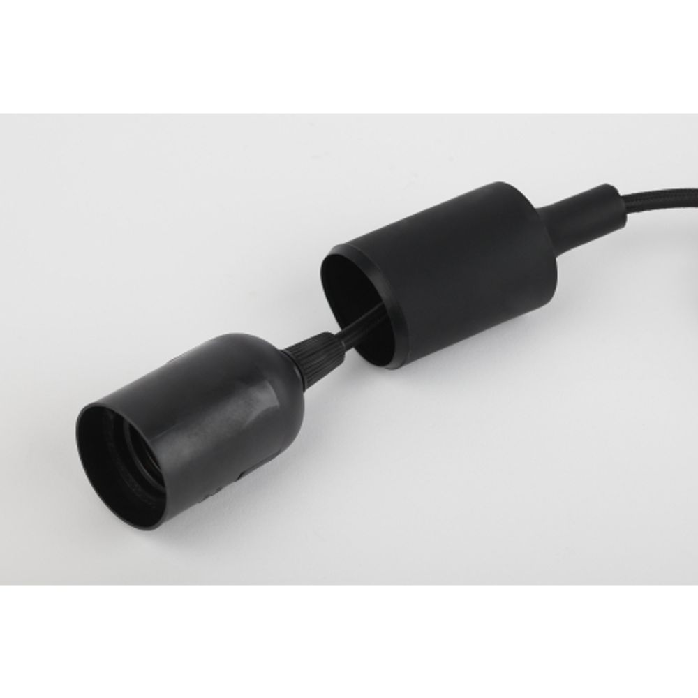 Патрон ЭРА Е27 с подвесом пластиковый черный