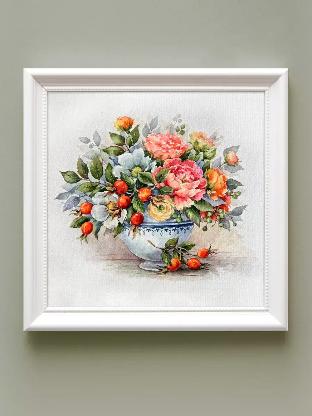 Картины на стену интерьерные на холсте 4 шт, 23*23 см