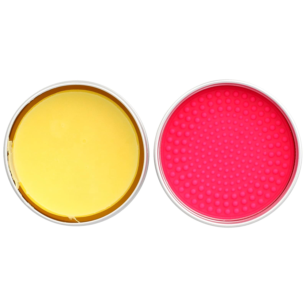 J.Cat Beauty, Lemon-Aid, мыло для кистей для макияжа с силиконовой чистящей губкой, 30 г (1,06 унции)