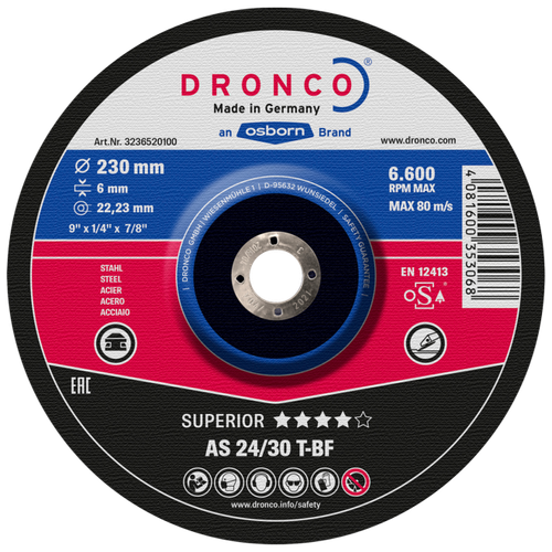 Шлифовальный диск по метaллу AS24/30 T 180x6x22,2 3186520