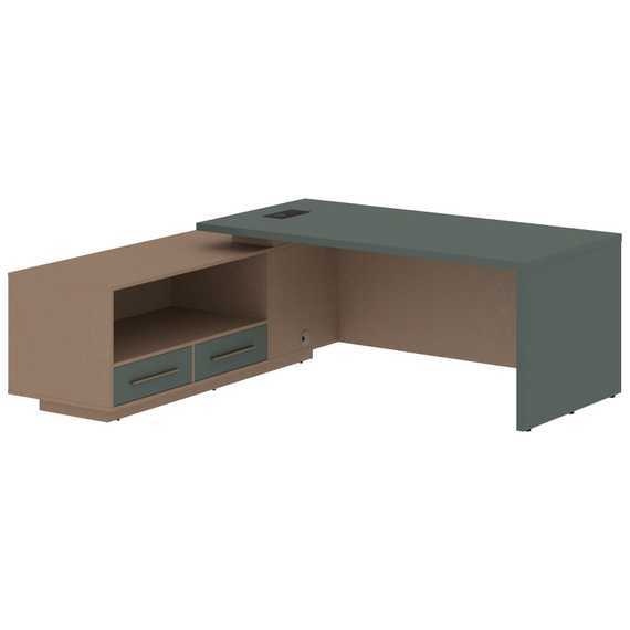 Стол руководителя с тумбой VCT 2119(L)  2100х1900х750 VELION