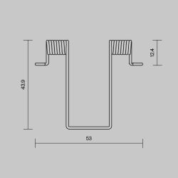 Комплект креплений (4шт) для профиля 632007 Maytoni   642002
