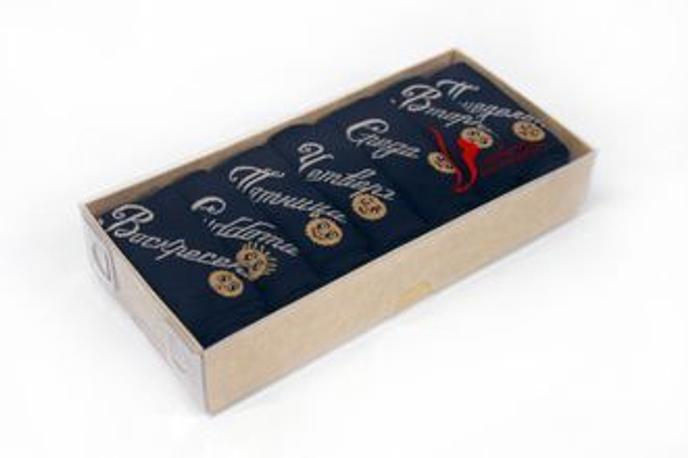 Носки мужские Набор подарочный "На неделю" Н128-07 чёрный