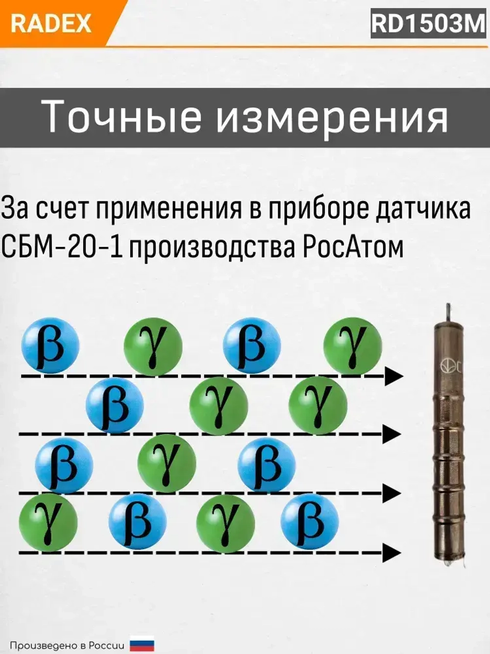 Дозиметр радиации RADEX RD1503М / Радиометр / Счетчик гейгера