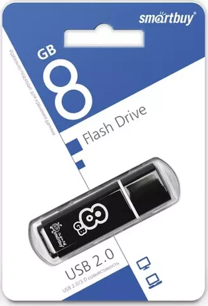 8GB USB Smartbuy Glossy series Black