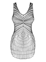 Оригинальное сетчатое платье с разрезами по бокам