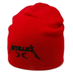 Шапка Metallica красная (044)