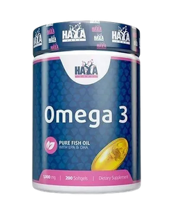 HaYa Labs " Омега 3 " (Omega 3) 1000mg, 200 Softgels