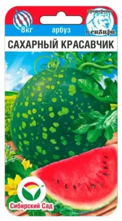Арбуз Сахарный красавчик 5шт (Сиб Сад)