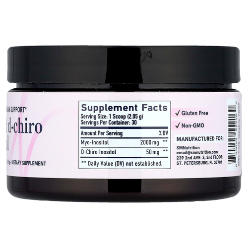 SMNutrition, Мио и D-хиро-инозит, 61,5 г (2,17 унции)