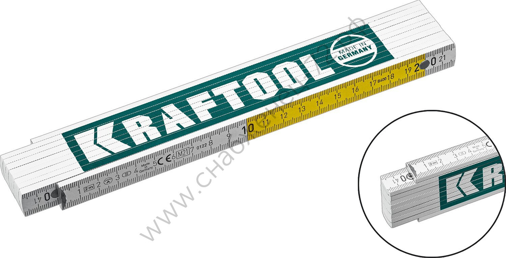 KRAFTOOL PRO-90, 2 м, профессиональный складной деревянный метр (34726)