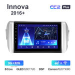 Teyes CC2 Plus 9"для Toyota Innova 2016+