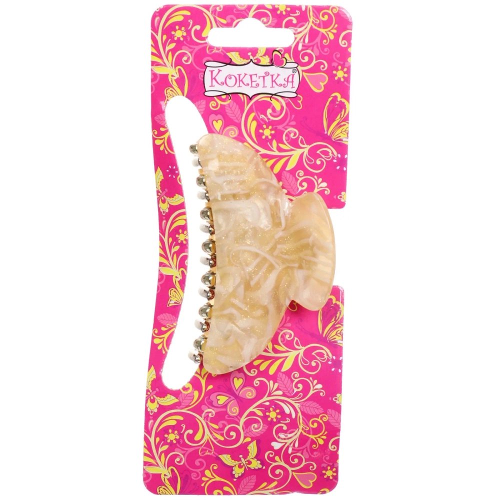 Заколка-краб для волос « ЭЙФОРИЯ», лана, микс 6 цветов, 7см (блистер Кокетка)