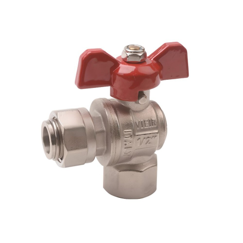 Кран шар с накидной гайкой угл. VIEIR  3/4''   5806