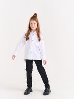 Брюки зауженные "Черные" для девочки 7+