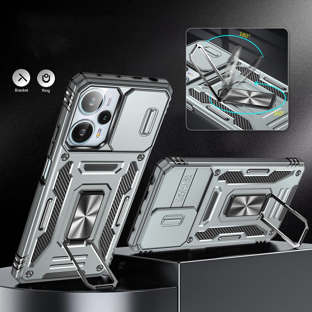 Чехол Safe Case с кольцом и защитой камеры для Xiaomi Poco X5 5G