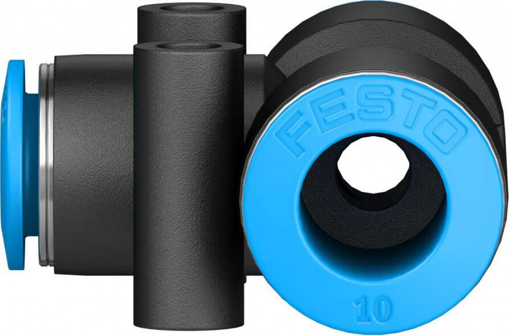 Тройник цанговый переходной Festo QST-10-8-50 (комплект 50 шт)