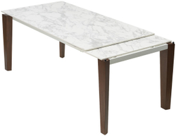 Стол ESMIR 160 MATTE ARABESCATO SOLID CERAMIC/ орех, ®DISAUR
