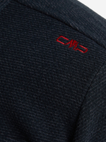 Толстовка флисовая CMP Men's jacquard Knit-Tech fleece with rhombus motif, артикул 38H2237, цвет TITANIO-NERO (02UM)