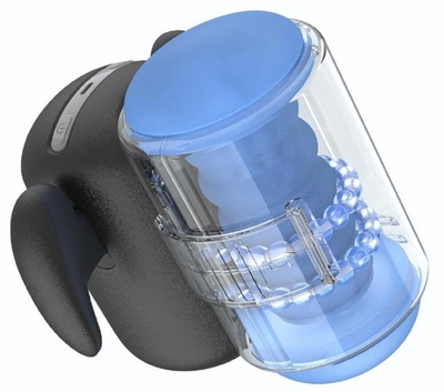 Мастурбатор робот Black Knight с массажем бусинами 15.4 см