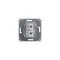Розетка компьютерная 2-м Glossa RJ45 кат.5E механизм бел. SE GSL000185KK