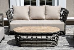 "Валенсия" лаунж-зона из искусственного ротанга, цвет серый