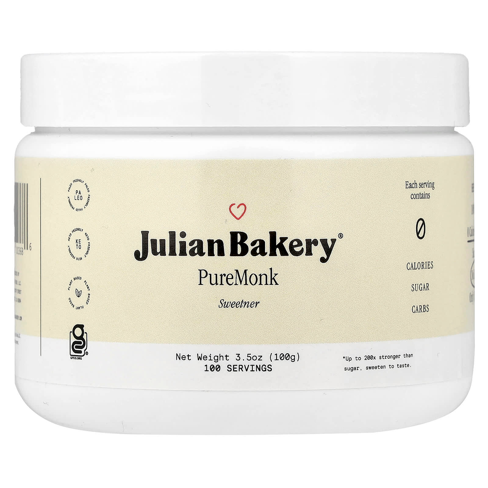 Julian Bakery, PureMonk подсластитель, 100 г (3,5 унции)