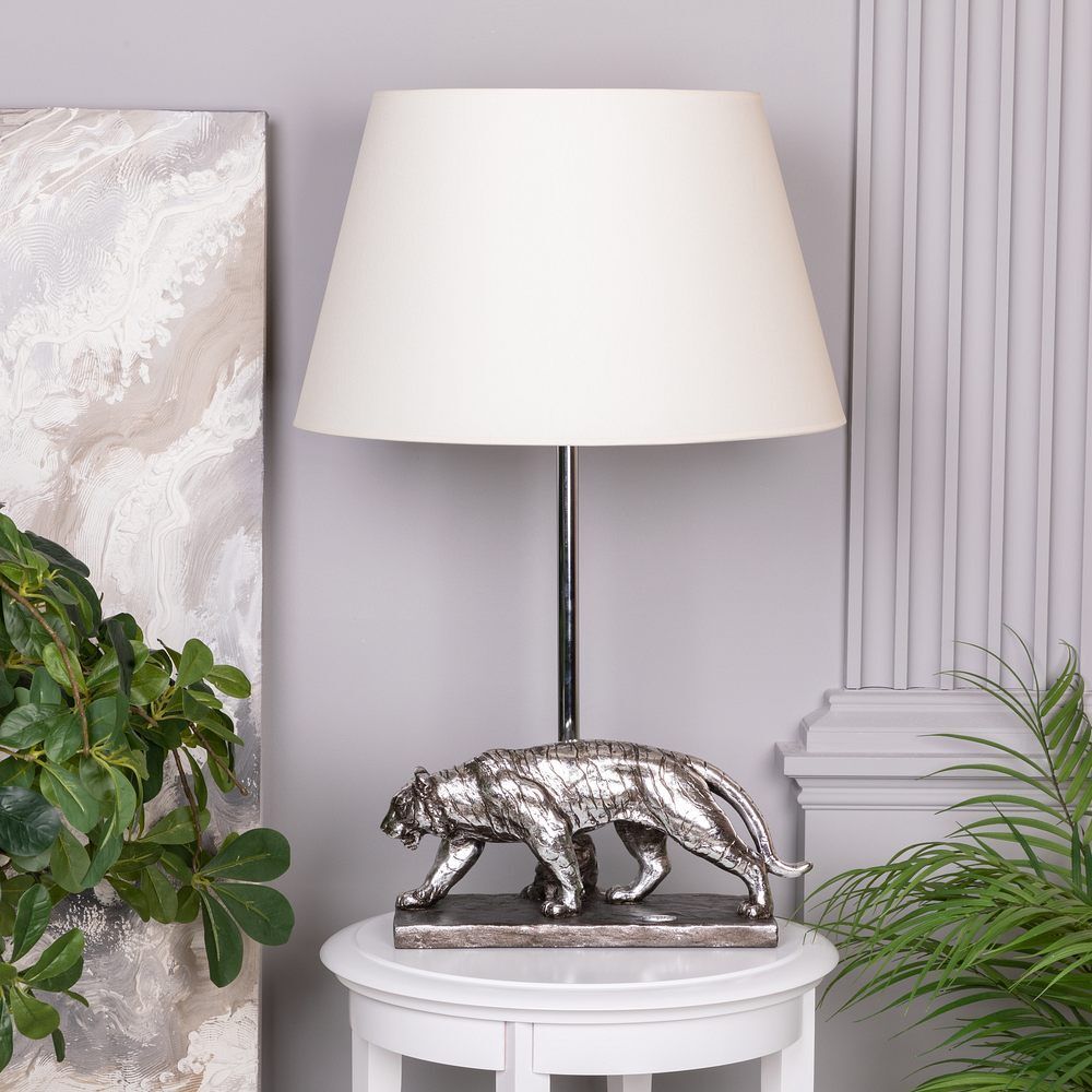 Настольная лампа Тигр Античное Серебро