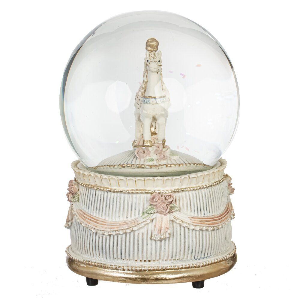 GAEM Фигурка декоративная в стекл шаре "Лошадка" (ключ, муз, движ), D 10 см, L9,5 W9,5 H14 см