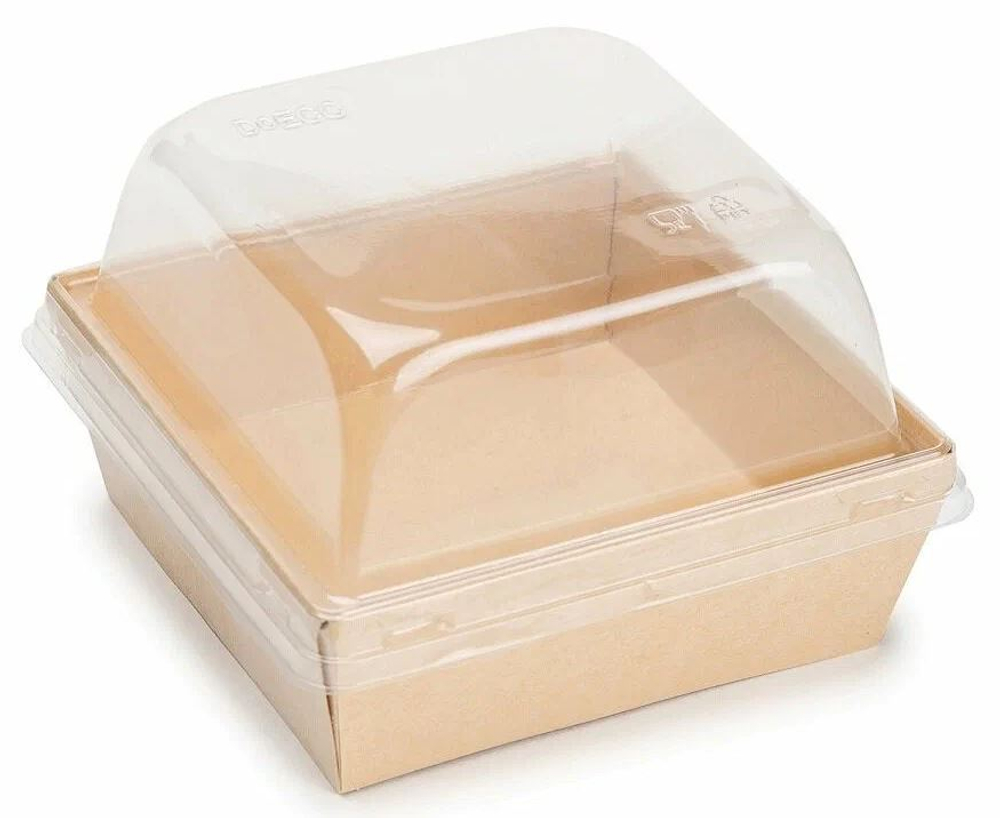 Упаковка ECO SMARTPACK 300 +КРЫШКА КУПОЛЬНАЯ(114*114*56) (50/300шт) DoECO