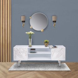 Тумба под ТВ Тропик 155см Классик Айс Голд