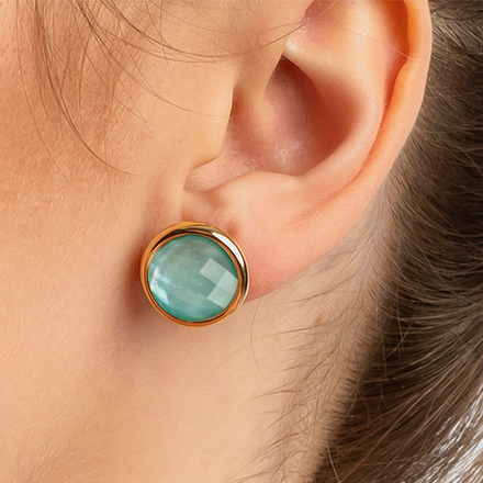 Серьги пусеты Possebon Madre Azul A9997.20 BL/G