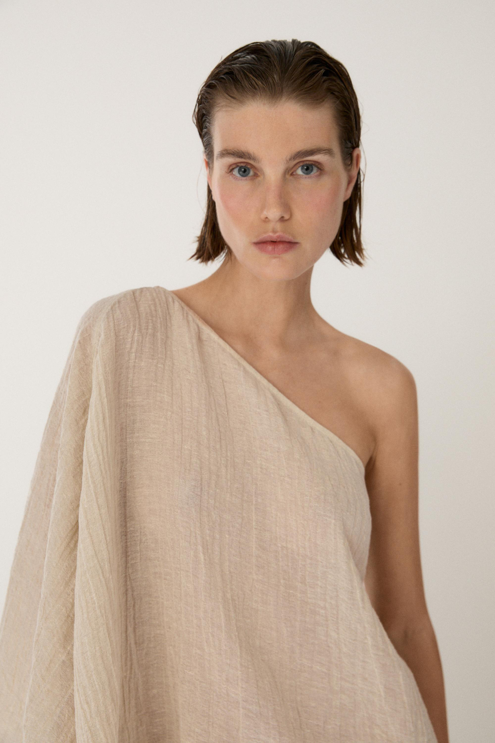 Massimo Dutti Асимметричный топ, экрю
