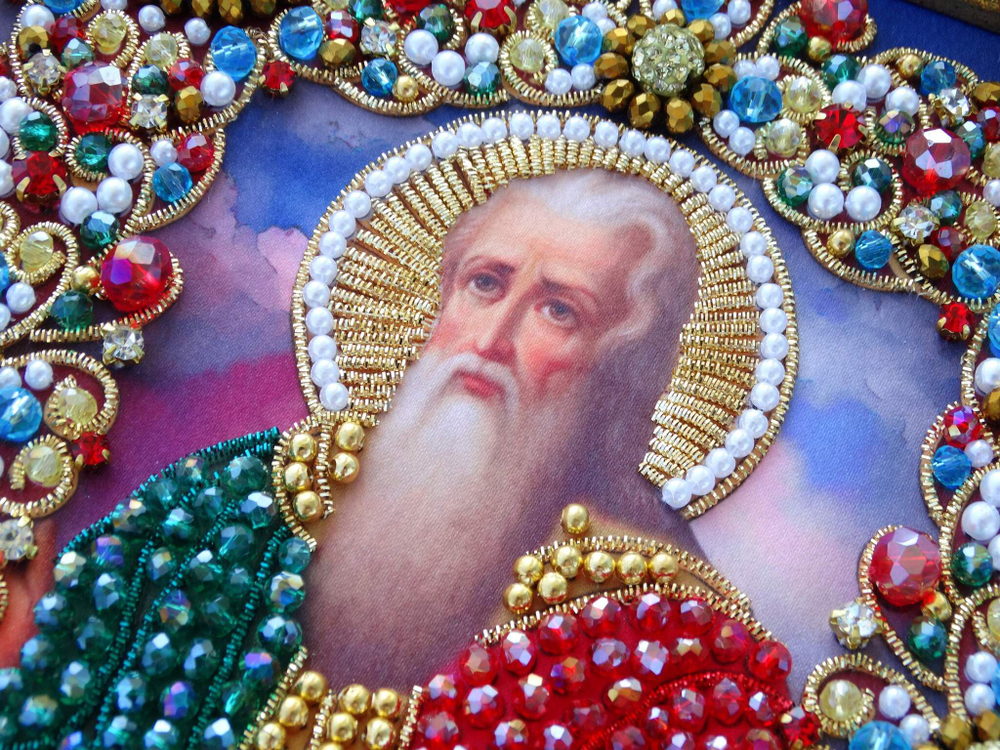 Ии-60 Набор для вышивания хрустальными камнями Святой Илья