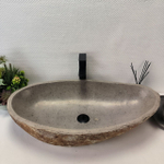 Раковина из речного камня RS-63631 (77*40*15) 0124