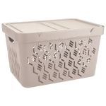 ЯЩИК С КРЫШКОЙ УНИВЕРСАЛЬНЫЙ DELUXE, 380х220 ММ, 18Л (Светло-бежевый)