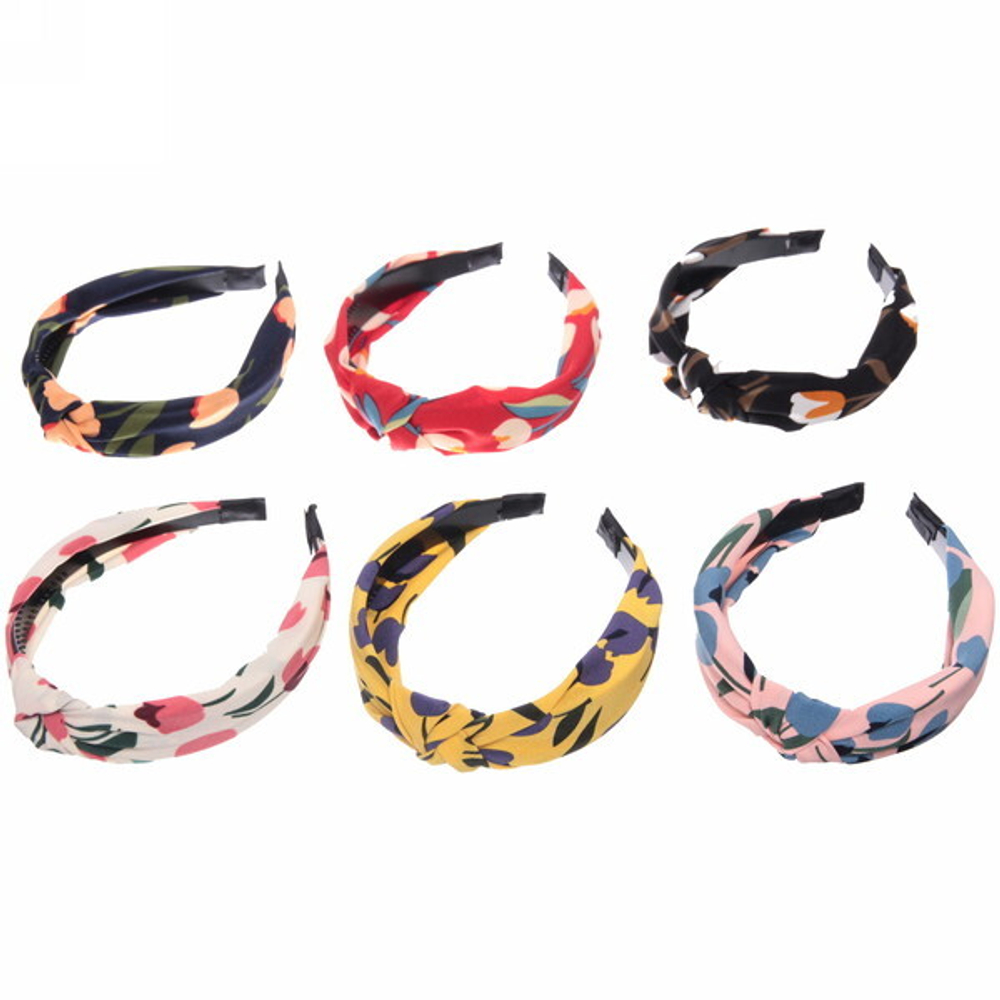 Ободок для волос «Calista - Eva», ширина 2,8см, микс 6 цветов