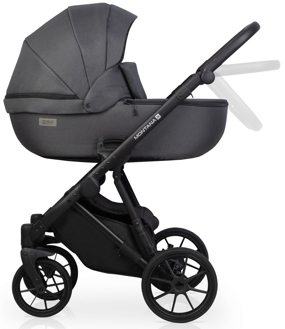 Детская коляска Riko Basic Montana X 2 в 1 53 Dark grey (т.серый)